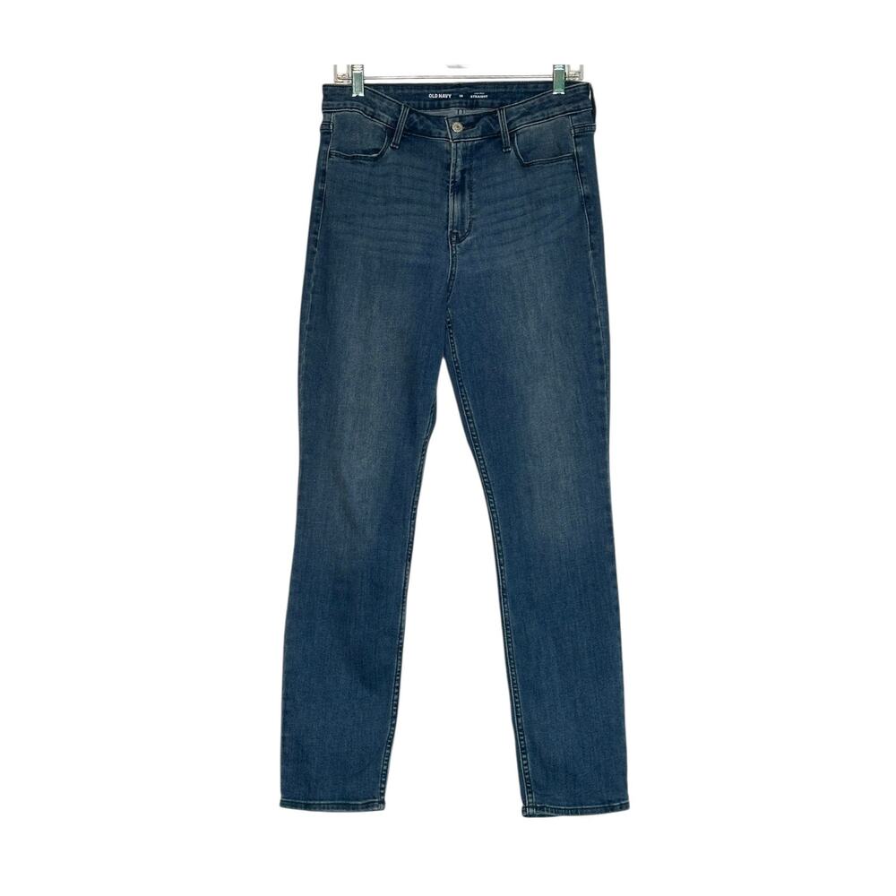 Old Navy blue high rise straight legs jeans size 10